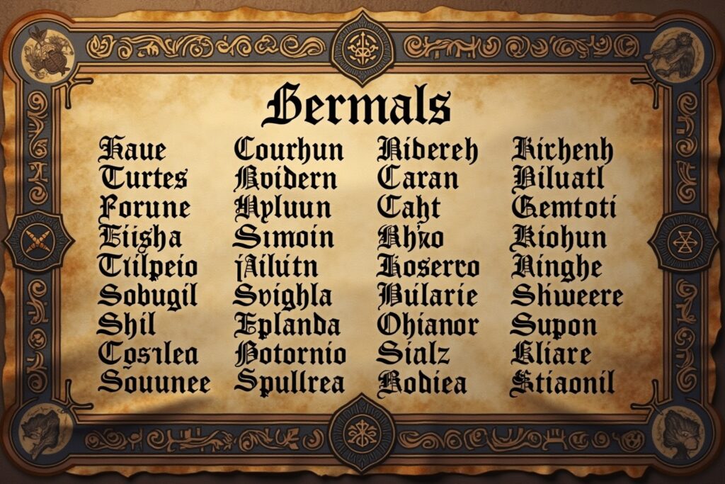 altdeutsche namen-Titel